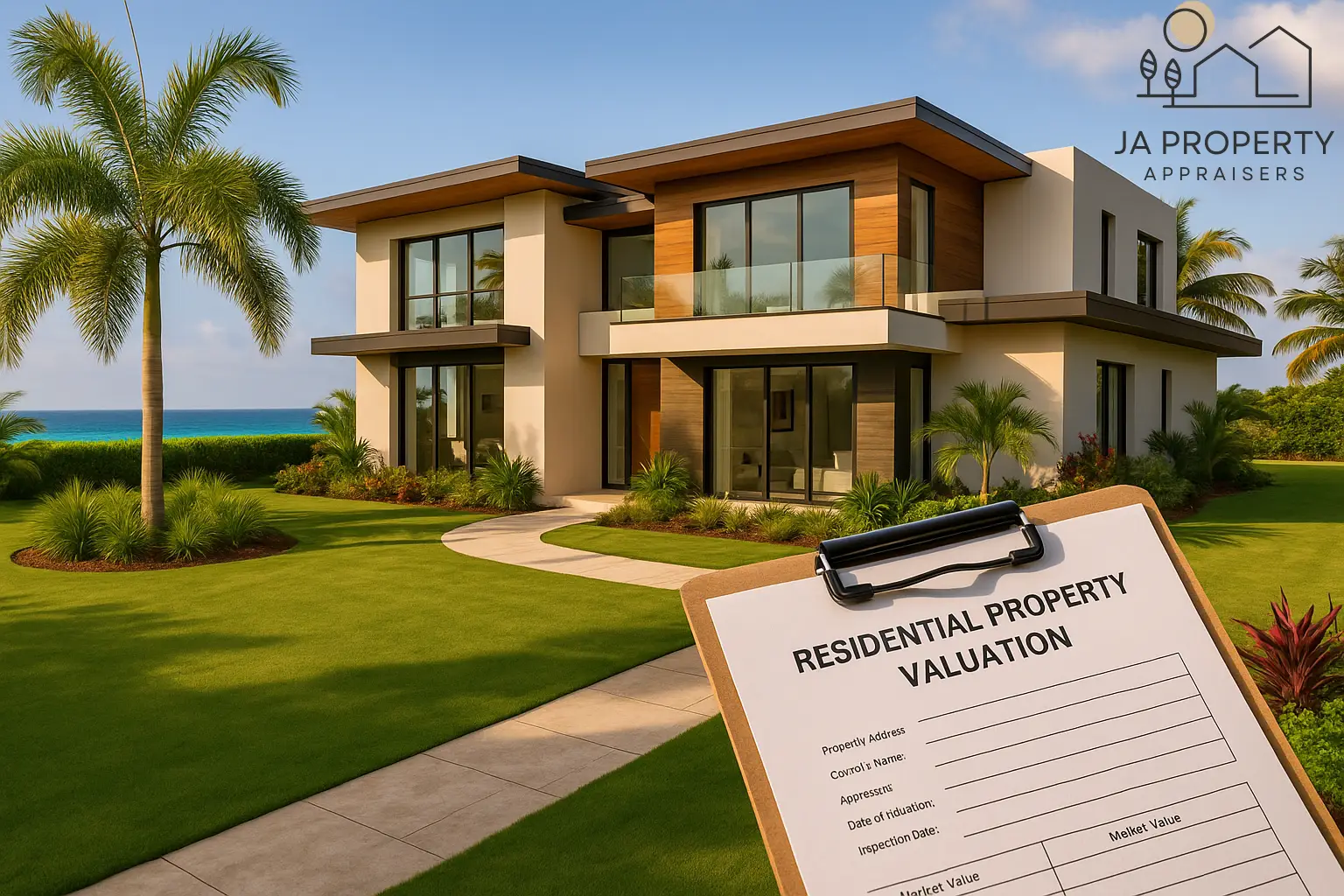 Residential house being appraised in Jamaica by the beach