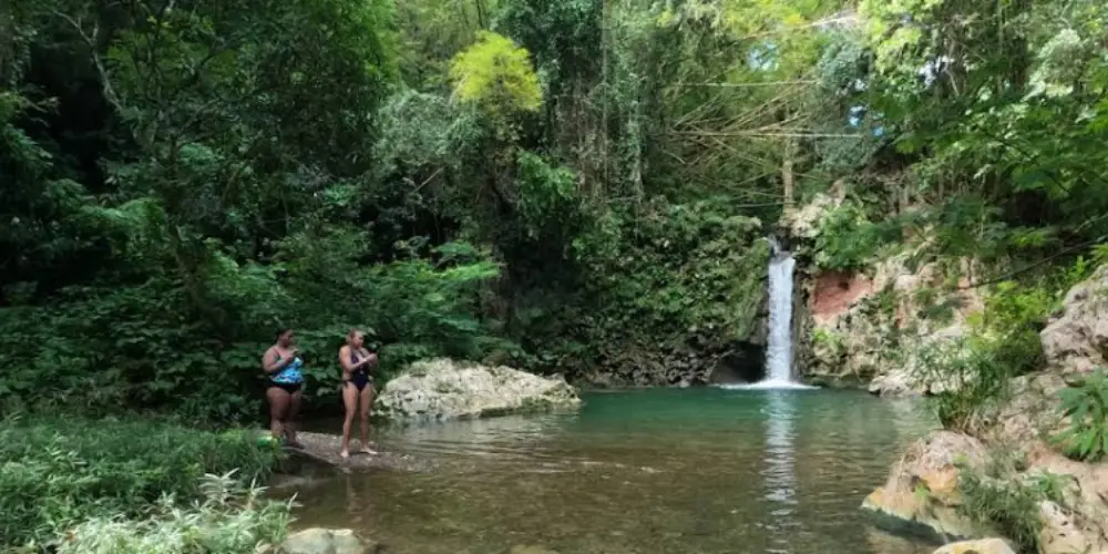 Cudjoe river mountain river falls in Saint Catherine Parish