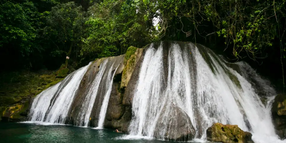 Reach Falls in Portland Parish Jamaica WI